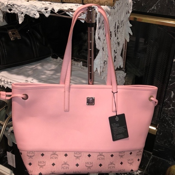 MCM Handbags - MCM Aren Leather Mix Shopper Tote